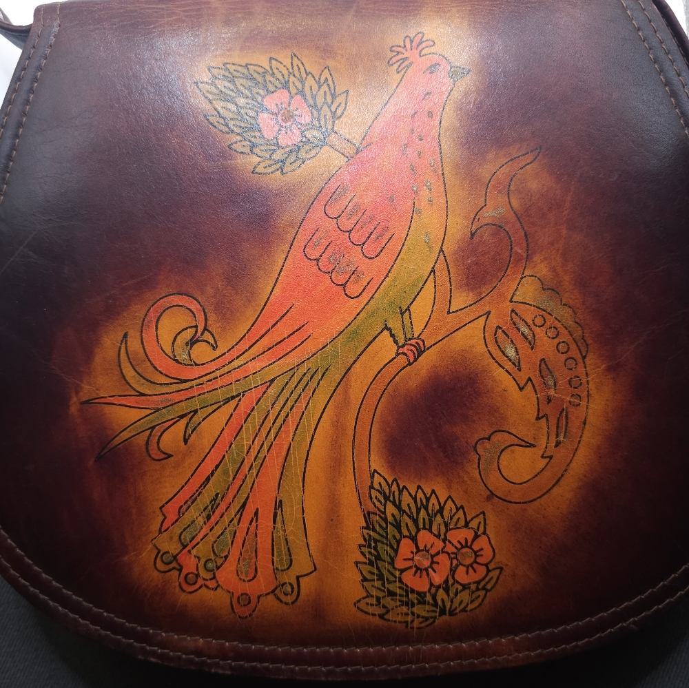 Vintage 1960’s Khorshid Khanoom Design Persian Leather Handbag shoulder - Picture 7 of 7